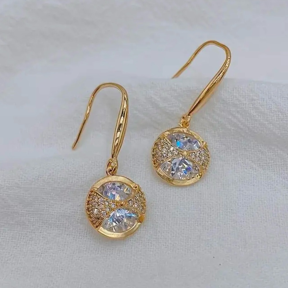 Zircon Pendant Earrings
